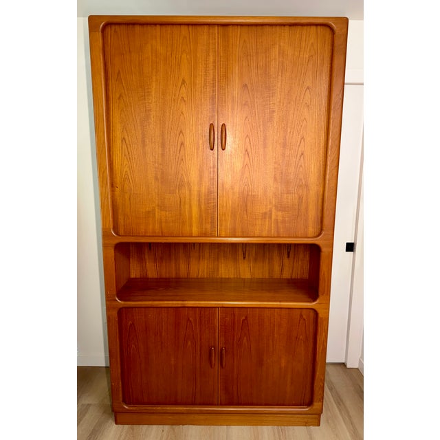 1970s Drylund Mid Century Modern Danish Teak Bookcase Wall Unit, 2pc Located Near Sf, Ca For Sale - Image 5 of 14