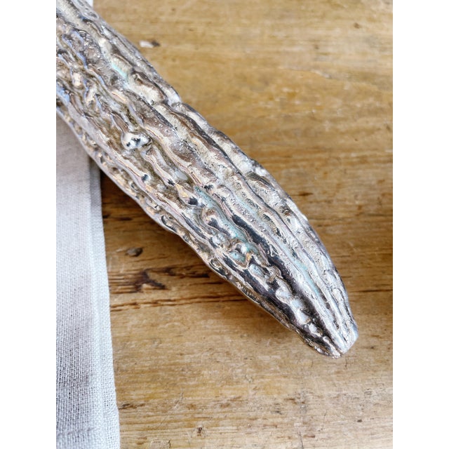 A wonderful vintage silvered cast bronze sculptural English or hothouse cucumber made by Maitland Smith! In fantastic...