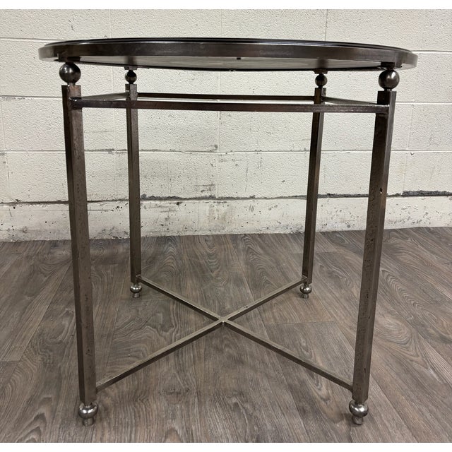 Vintage Milling Road by Baker Furniture Round Accent Table For Sale - Image 13 of 14