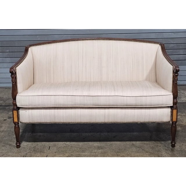 Store Item: Hickory Chair James River Sheraton Style Settee Sofa Loveseat Federal Style Description: Hickory Chair James...