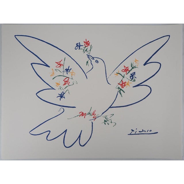 Pablo Picasso, La colombe aux rameaux de fleurs, Lithograph For Sale - Image 8 of 8