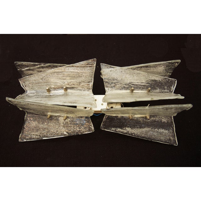 Kalmar Ice Glass Sconce by J.T. Kalmar for Kalmar, 1960s For Sale - Image 4 of 8
