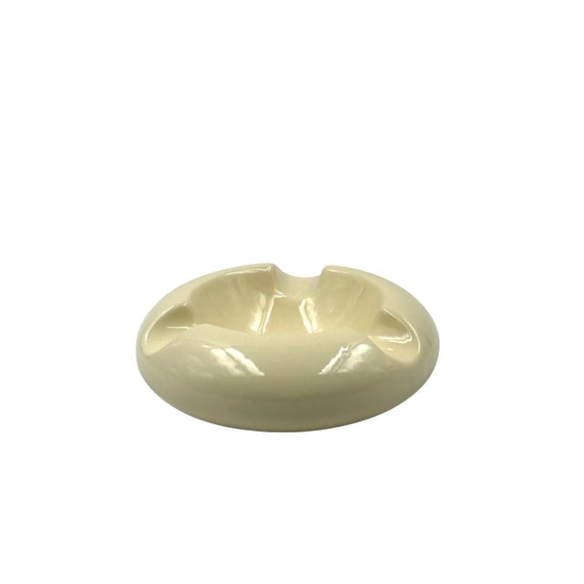 Space Age Cream Ceramic Ashtray, Sicart Italy 1970s For Sale - Image 11 of 11