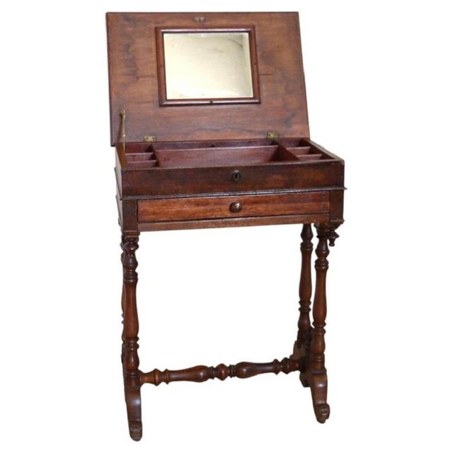 Antique Vanity Table in Walnut, 1800s For Sale - Image 13 of 13