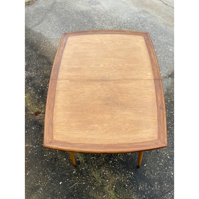 Jack Van der Molen 1950s Jack Van Der Molen for Jamestown Style Two-Toned Oak Dining Table For Sale - Image 4 of 12