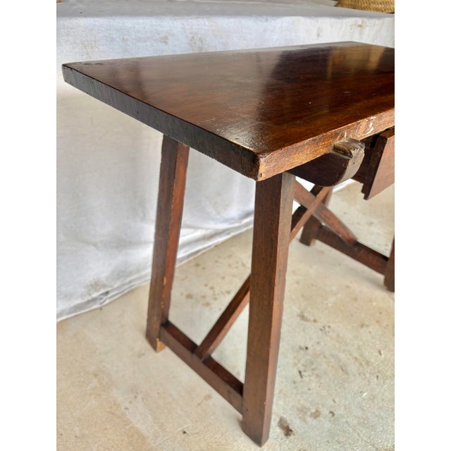 Late 19th Century Italian Walnut Fratino Style Console Table For Sale - Image 6 of 12