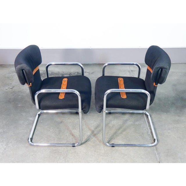 Textile Chairs by G. Faleschini for Mariani, Set of 2 For Sale - Image 7 of 9