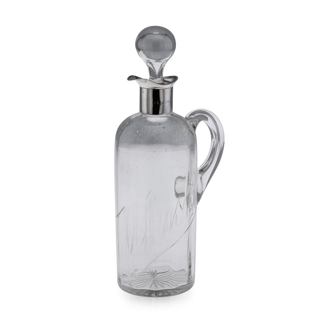 Antique English Silver and Cut Glass Whisky Decanter, 1902 For Sale - Image 16 of 16