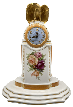 Fireplace Clock by Max Schröder for KPM Berlin, Germany, 1920s