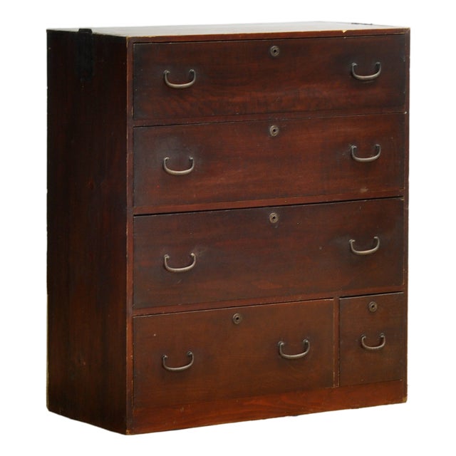 Antique Japanese Tansu Chest of Drawers, 1890 For Sale