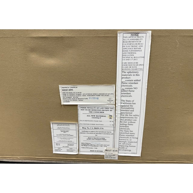 West Elm Upholstered Storage Bench For Sale - Image 12 of 12