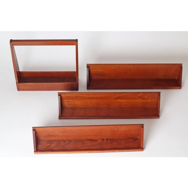 1960s Vintage Teak Spice Shelves from Fuchs, Set of 4 For Sale - Image 5 of 7