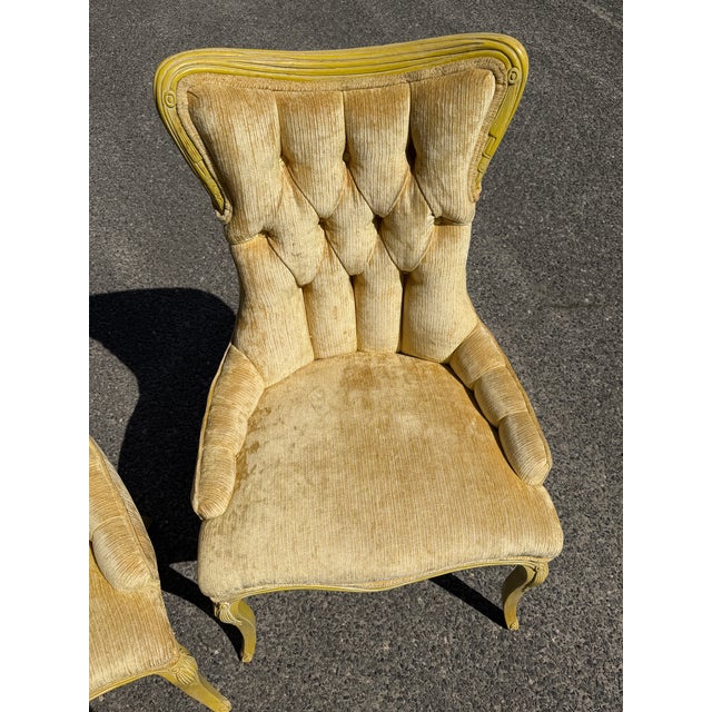 Textile Pair of French Louis XV Accent Chairs in the Manner of Grosfeld House For Sale - Image 7 of 8