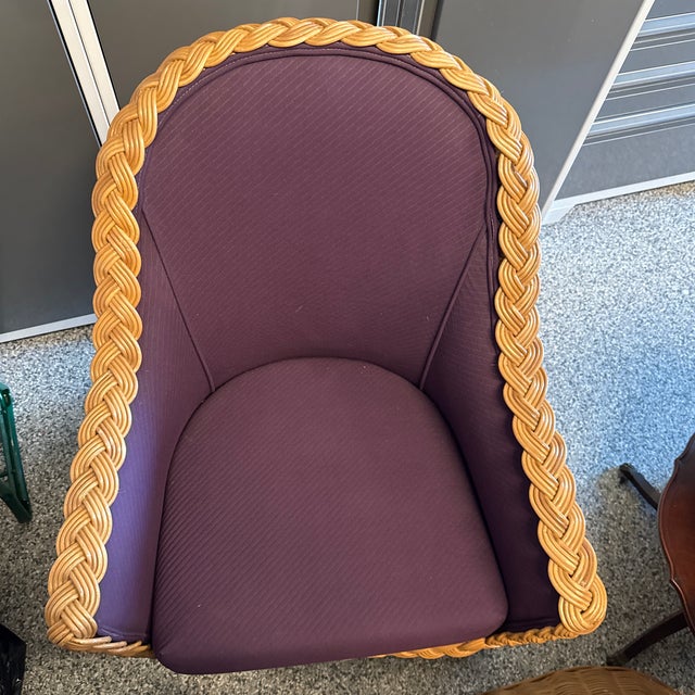 Tan Lacor ‘90s Vintage Wicker Dining Chairs For Sale - Image 8 of 12