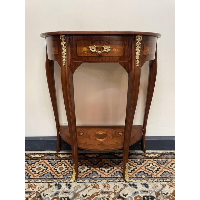 Parquetry Inlaid Console Table For Sale - Image 5 of 5