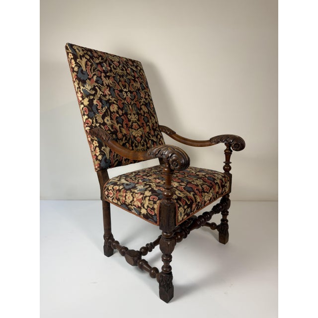 17th Century 17th Century Carved Walnut Armchair, Lombardy, 1600 For Sale - Image 5 of 18