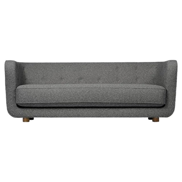 Dark Grey and Smoked Oak Sahco Nara Vilhelm Sofa by Lassen For Sale