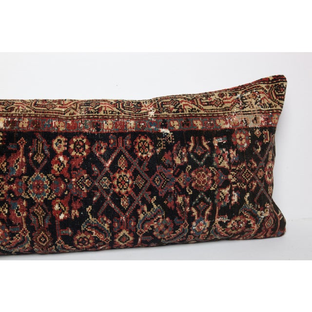 Navy Blue Antique Tribal Throw Sofa Lumbar Pillow Cover -14'' X 42'' For Sale - Image 8 of 9