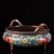 Metal 1980s Cloisonné Tripod Censer With Upright Ears - Blue Floral Enamel For Sale - Image 7 of 10