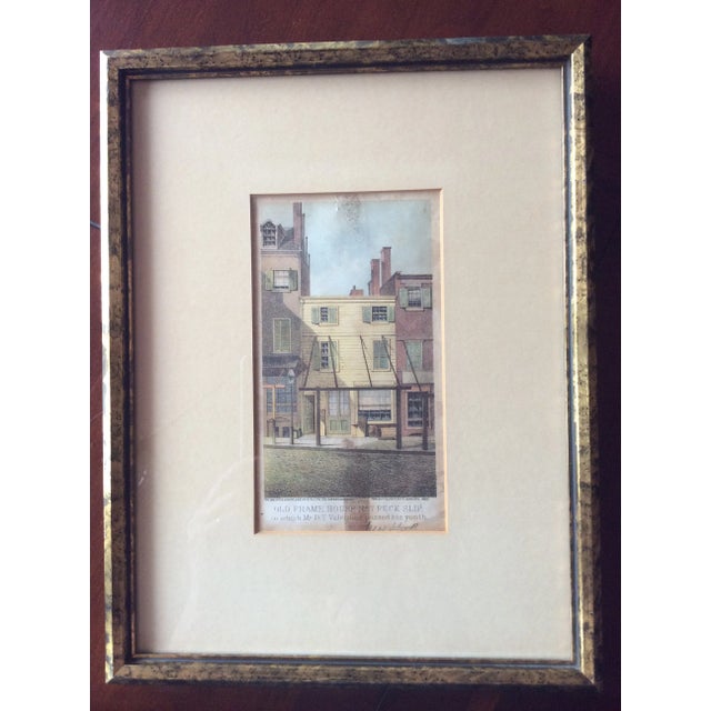 A pair of stunning architectural hand painted etchings. Appears to be New York City architecture from the late 19th...