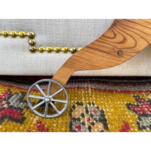 Arts & Crafts Mid-Century Vintage Wooden Horse Wall Decor For Sale - Image 3 of 6