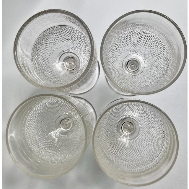 Glass Circa 1900 Eapg Stemmed "Dew Drop" Glasses- Set of 4 For Sale - Image 7 of 12