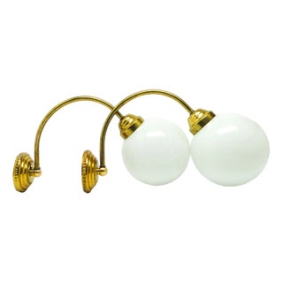 Art Deco Style Wall Lamps, Poland, 1950s, Set of 2 For Sale