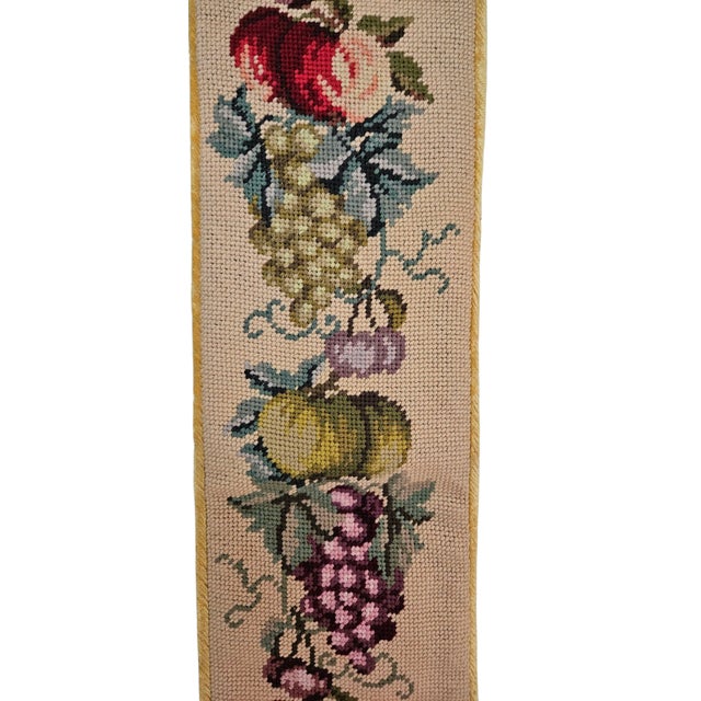 Early 20th Century Antique Bell Pull Needlepoint For Sale - Image 5 of 9