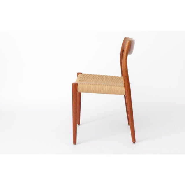 1960s Mid-Century Danish Model 77 Dining Chair in Teak and Danish Paper Cord, 1960s For Sale - Image 5 of 13