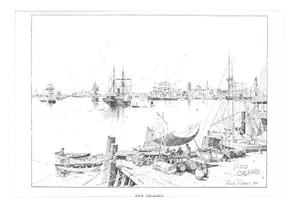 Port of New Orleans - Original Lithograph by J.H. Tringham - 1890 1890