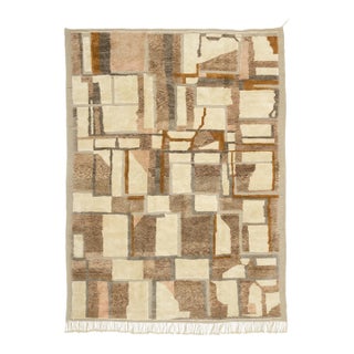 Oversize Hand-Knotted Moroccan Wool Rug | 13'9" X 10' | One of a Kind For Sale