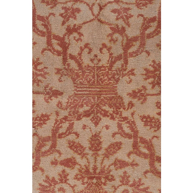 Vintage Circa 1960 Light Brick Spanish Hand Knotted Rug 12ft 5in X 14ft 2in For Sale - Image 11 of 16