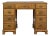 Vintage Ethan Allen Heirloom Nutmeg Maple Traditional Double Pedestal 8 Drawer Writing Desk For Sale