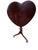 1990s Bombay Company Mahogany Flip Top Side Table Pedestal Stand Queen Ann Heart Shape For Sale - Image 13 of 14