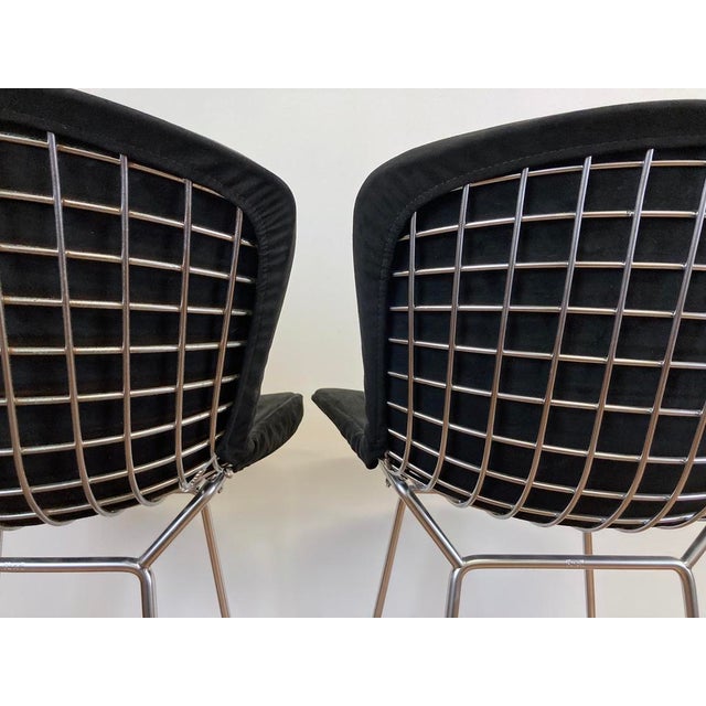 Selling a nice pair of chrome bar stools designed by Harry Bertoia and made by Knoll, Inc. These stools have full covered...
