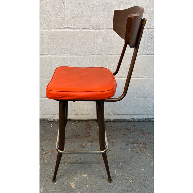 Mid-Century Modern Swivel Bar Stools Circa 1960's For Sale - Image 10 of 14