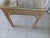 1980s 1980s Bamboo Rattan Accent Table Glass Top Beige For Sale - Image 5 of 5