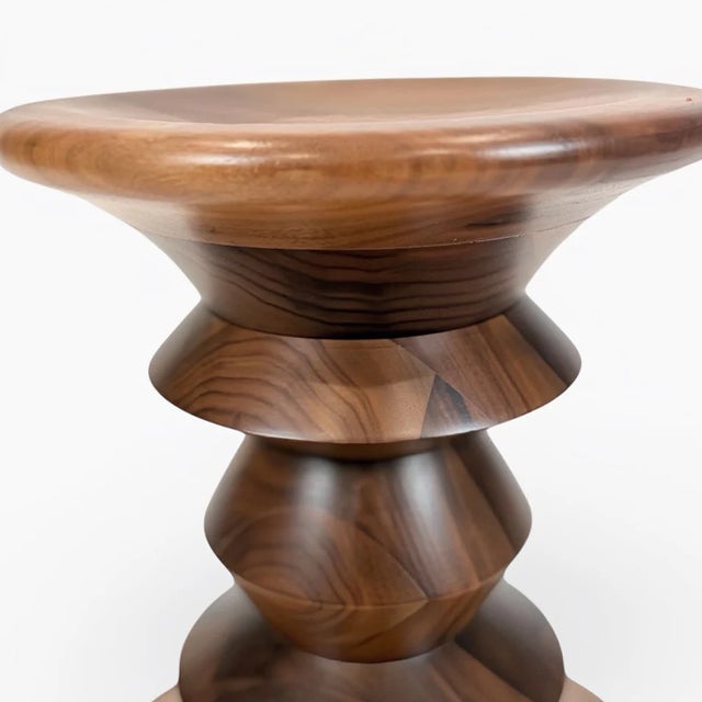 Mid-Century Modern Herman Miller Eames Time Life Walnut Stool Model C - 1960 Design For Sale - Image 3 of 8