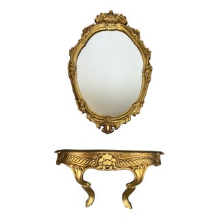 French Mirror with Console For Sale