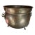 1970s Large Hand Hammered Footed Brass Planter Bucket For Sale