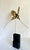 Brass 1970s Brutalist Torch Cut Butterfly Sculpture on Wood Base For Sale - Image 8 of 10