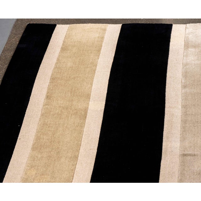 Textile Modern Striped Pattern Carpet, 18' 1" X 13' For Sale - Image 7 of 11