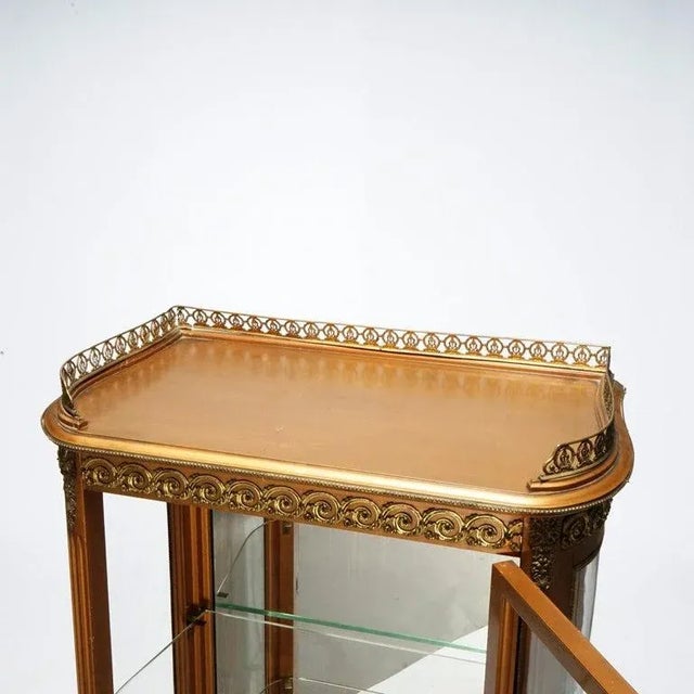 Antique French Louis XV Giltwood, Ormolu & Mirrored Display Vitrine Circa 1890 For Sale - Image 11 of 12