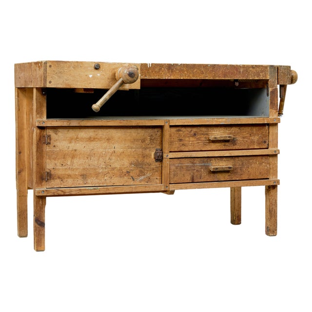 Antique Pine Workbench, 1900 For Sale