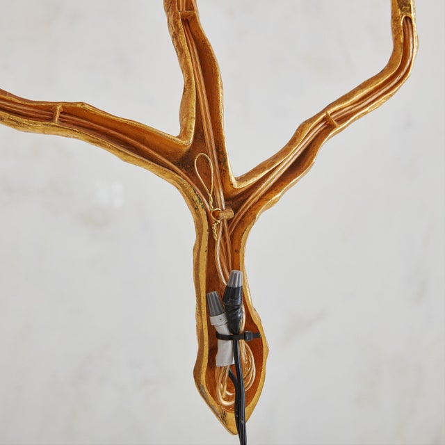 Mid-Century Modern Gilt Bronze + Opaline Glass Sconce by Maison Arlus, France 1960s For Sale - Image 3 of 11