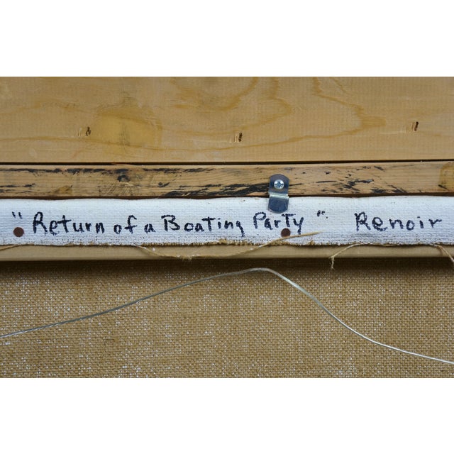 Mid 19th Century The Return of the Boating Party Oil Painting After Pierre Auguste Renoir 34" For Sale - Image 10 of 12