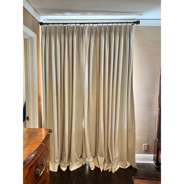 Beautiful Linen Curtains - 3 Pairs For Sale - Image 4 of 12