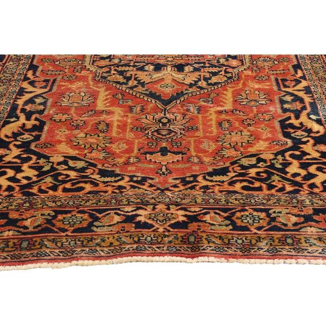 Vintage Persian Heriz Rug, 05'04 X 08'03 For Sale - Image 4 of 9