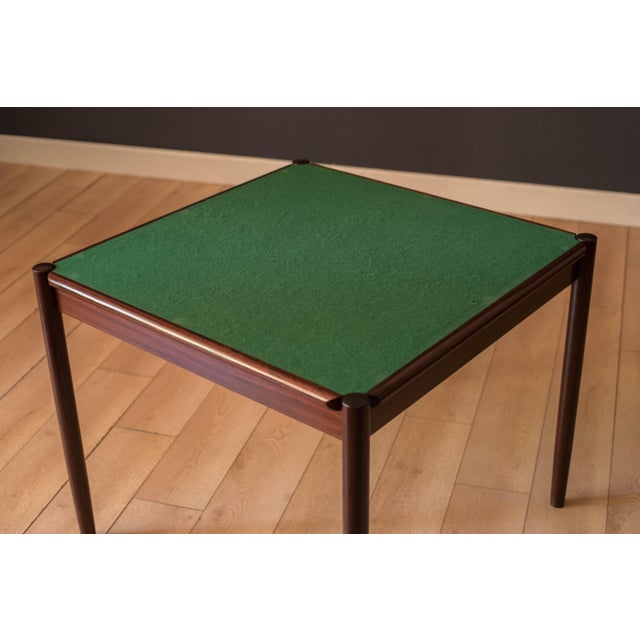 Danish Modern Rosewood Flip Top Game Dining Table by Kibaek Møbelfabrik For Sale In Monterey, CA - Image 6 of 17