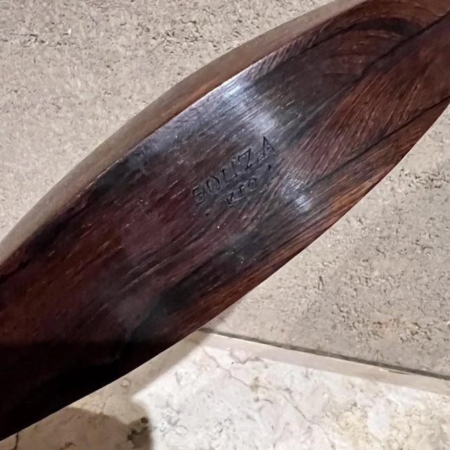 1970s Souza Rio Handmade Brazilian Jacaranda Rosewood Bowl For Sale - Image 11 of 12